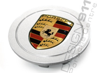 Wheel Cap "Crest" Silver with gold crest for Porsche